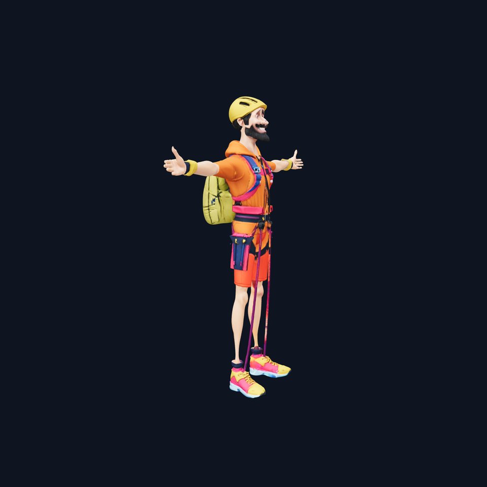 Vibrant Climbing Adventurer model pack